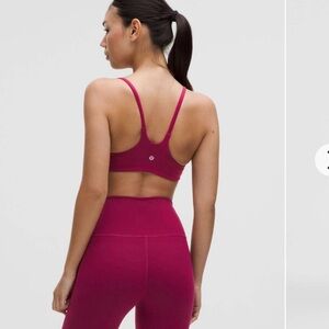 Lululemon Wunder Train Strappy Racer Bra *Light Support, A/B Cup Magenta Smoke